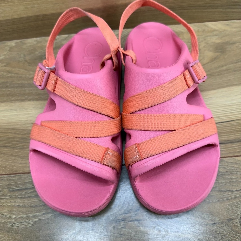 Chaco Youth Big Girls Size 5 Chillos Sport Sling Back‎ Sandals Coral